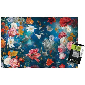 Trends International Reinders: Flowers - Universal Flowers Unframed Wall Poster Print Clear Push Pins Bundle 14.725" x 22.375" - 1 of 4