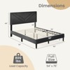 Safstar Full Size Bed Frame with Tufted Headboard & Wooden Slats Easy Assembly - 2 of 4