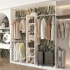 APRILSOUL  All-in-One Closet Organizer – Sturdy Wood Tower with Expandable Rods and Shelves - 2 of 4