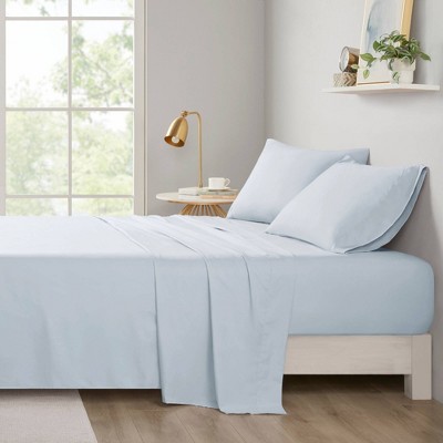 Twin XL Blue Microfiber All Season Sheet Set