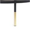 Olivia & May Metal Open Grid Frame 1 Shelf Coffee Table with Gold Legs Black: Modern Drum Style, No Assembly Required - 4 of 4