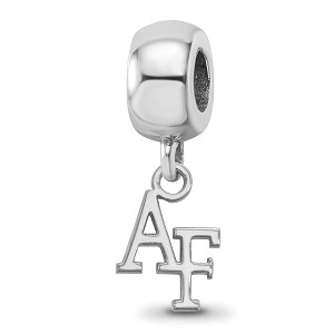 Black Bow Jewelry Sterling Silver United States Air Force Academy Fighting Falcons NCAA Bead Charm - 1 of 4