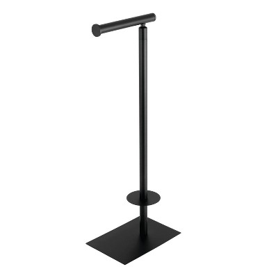 black toilet roll holder stand