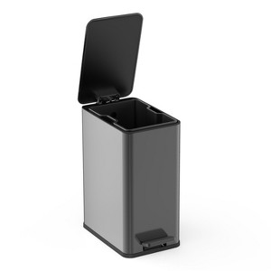 Chery Life 2.6 Gallon / 10 Liter Slim Stainless Steel Step-On Trash Can for Kitchen, Bathroom & Office - 1 of 4