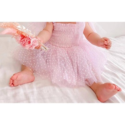 Girl Poppy Dotted Swiss Romper Dress - A Little Lacey