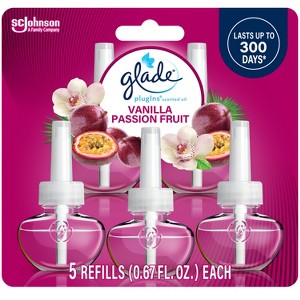 Glade PlugIns Scented Oil Air Freshener Refills - Vanilla Passion Fruit - 3.35oz/5pk - 1 of 4