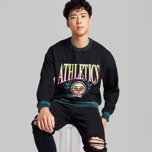 Fleece graphic outlet sweatshirt