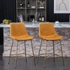 Roundhill Furniture Aufurr Modern Velvet 26.50 Counter Height Stool, Gold, Set of 2 - 2 of 4