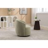 PAGED Chenille Fabric Swivel Accent Chair Modern Living Room Chairs with Round Swivel Base, Barrel Chair for Living Room - 4 of 4