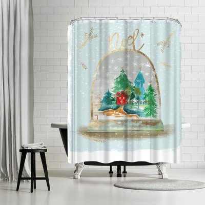 Holiday Snow Globe Iii by PI Creative Holiday Collection Shower Curtain - Americanflat