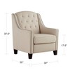 55 Downing Street Tivoli Beige Linen Tufted Armchair - 4 of 4