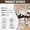 Garvee 3-Piece Boys and Girls Folding Set, Table and Chairs w/PU Cushion, No Assembly, For Eating/Reading/Playing, Black - 4 of 4