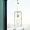Wexford - 1 Light Stem Hung Mini Pendant In Art Deco Style-23.75 Inches Tall and 8 Inches Wide - 3 of 3
