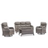 Gymojoy Outdoor Patio Sofa Chairs Coffee Table with Swivel Chairs for Garden  Yard - 3 of 4