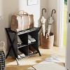 Heybly Luggage Rack for Guest Room, Set of 2, Folding Suitcase Stand with Fabric Storage Shelf - 2 of 4