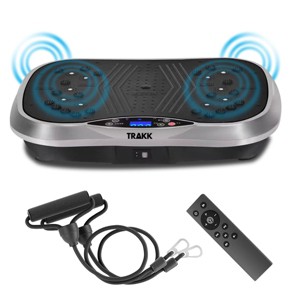 TRAKK Plate Vibration Exercise Machine Whole Body Workout Vibration Fitness Platform w/ Resistance Bands and Bluetooth Speaker Audio - 1 of 4