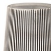 Sagebrook Home 10" Ceramic Vase - Contemporary Ivory and Beige Ridged Design Floral Vase For Decorative Table Accent - Stylish Home, Office, Event - 3 of 4