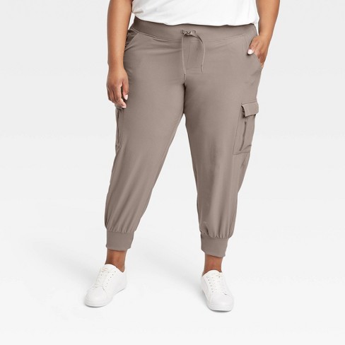 Women's Stretch Woven Cargo Pants 27 - All In Motion™ Dark Brown 2x :  Target