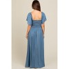 Pinkblush Light Blue Chambray Smocked Maternity Maxi Dress - 3 of 4
