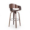 PAGED Bar Stools Mid-Century Modern Bar Chairs Faux Leather Island Chairs with Swivel Functionality for Kitchen Island - 4 of 4