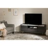 South Shore Hype TV Stand for TVs up to 75" Gray Oak/Faux Carrara Marble: Laminated Particle Board, Storage Shelves - 2 of 4
