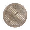 NAYSAYE Patio End Table Acacia Wood Slat Panel Bistro Table with Cross Base for Outdoor Dining, Gray, 27.5"*27.5"*30" - 4 of 4