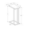 FONTOI C-shaped Side Table, Bedside Table with Felt pads, Snack Stand for Living Room, Bedroom, White, 18.5"*25.25"*10.25" - 3 of 4