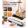 Aoibox 75Kpa Vacuum Sealer with Digital Timer, 6-in-1 Food Sealer for Freshness Storage, Moist/Dry Modes, Built-in Cutter & 10 Vacuum Bags - 2 of 4