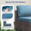 Outdoor Patio Furniture Set, PE Wicker Sectional Sofa Set with Cushions and Coffee Table, All-Weather Patio Conversation Set - 4 of 4