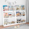 PDTEND 3-Tier Kids Book Shelf, Kids Book Rack, Toddler Decorative Bookshelf, MDF Material - 4 of 4