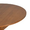 Gulches 46.1" Cherry Round Farmhouse Dining Table - MDF Top, 300 LBS Capacity, Timeless Style for Kitchen/Home - 2 of 4