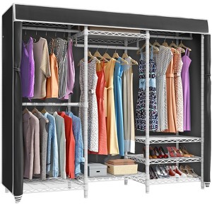 VIPEK V5C Portable Bedroom Armoires Wardrobe Closet White Metal