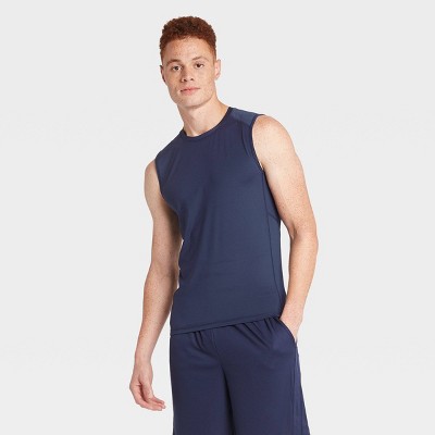 men's fitted sleeveless shirt