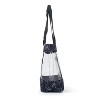 baggallini Carry Away Clear Shoulder Bag Tote with Removable Pouch - 2 of 3