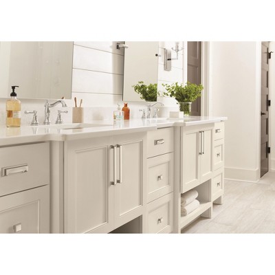 Satin Nickel Square Cabinet Knob with Mounting Hardware