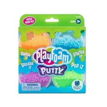 Educational Insights Playfoam Pluffle Purple, Green, Pink & Yellow 4-pack,  Ages 3+ : Target