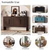 TIRAMISUBEST Sideboard Buffet Cabinet with Storage, Retro Sideboard Cabinet with Adjustable Shelves and Long Handles, 4-Door Wood Sideboard - 4 of 4