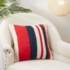 Saro Lifestyle American Dream Stripe Down Filled Throw Pillow, Multicolored, 18"x18" - 3 of 3