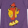 Girls' - Instant Message - Hot Dog Skater Fitted Short Sleeve Graphic T-Shirt - 2 of 4