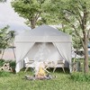CuisinSmart 10x10 Pop Up Canopy Tent with 4 Removable Sidewalls, Outdoor Portable Canopy for Parties, Backyard, Beach, White - 2 of 4