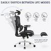 Ergonomic Office Chair, High Back Ergonomic Desk Chair with Adjustable Lumbar Support,Mesh Home Office Chair Gaming Chair with Footrest - 2 of 4