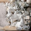 15.5"H & 20"H Sullivans Christmas Frosted Deer Figurine Set of 2 White Indoor Christmas Decor - 4 of 4