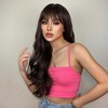 Jessie's Wig 26 Inch Long Wavy Bangs Wig Synthetic Wig Natural Black 1 Pc/Pack - 3 of 4