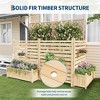 33.6x39.3x11Inch Outdoor Privacy Fence Panels,Wood AC Unit Screen with Planter Box for Outside, Trash Can, Pool, Patio & Backyard Decor - 4 of 4