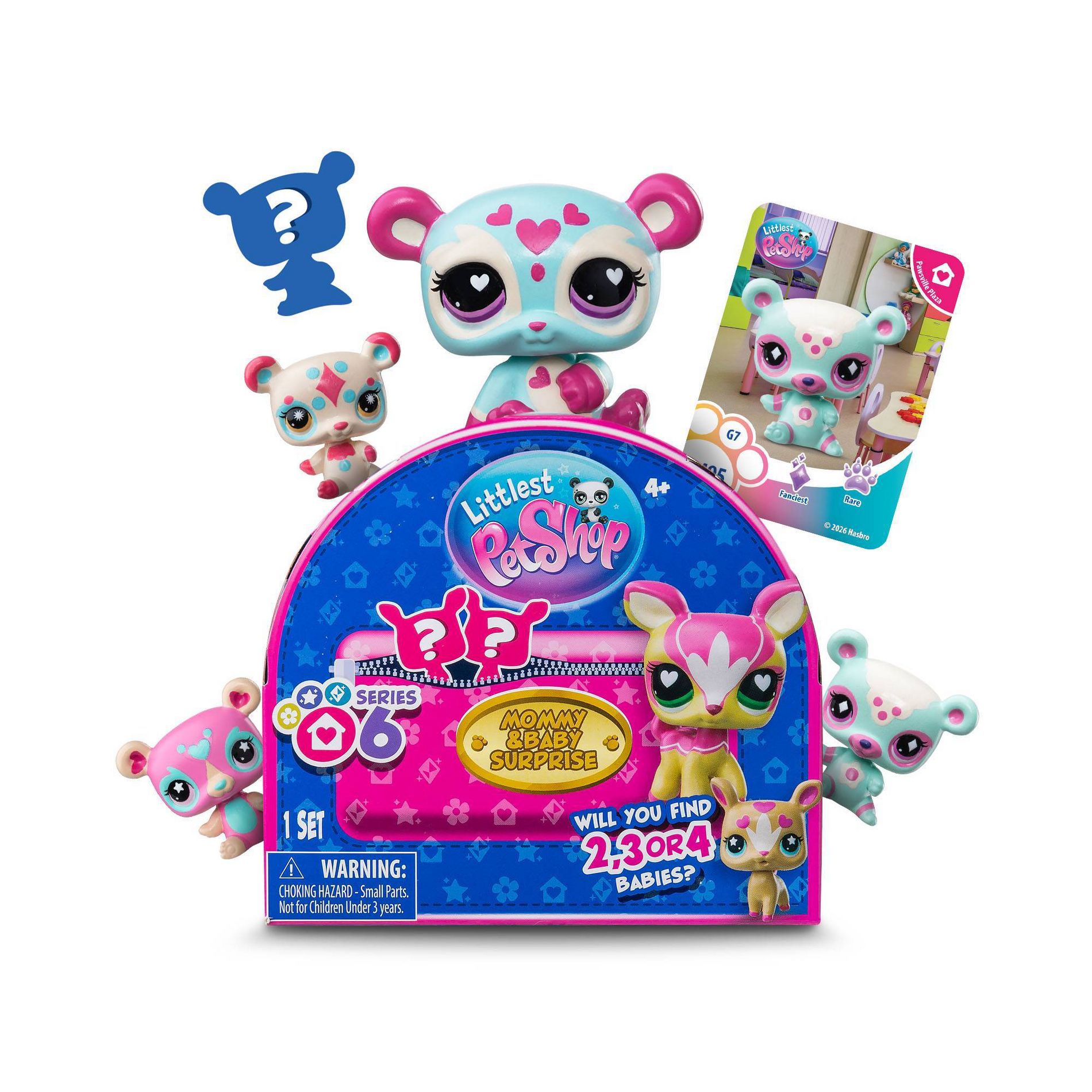 Littlest Pet Shop Surprise Reveal Collectible Figures Mommy & Baby - 2pk