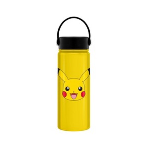 Silver Buffalo Pokemon Pikachu - Happy Face 20oz Stainless Steel Water Bottle - 1 of 4