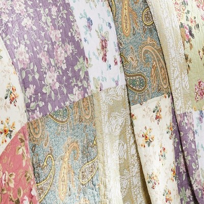 King Size Multicolor Cotton Reversible Bedspread Set