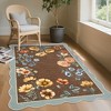 Farmhouse Floral Rug Washable Rug with Non Slip TPR Backing - 4 of 4