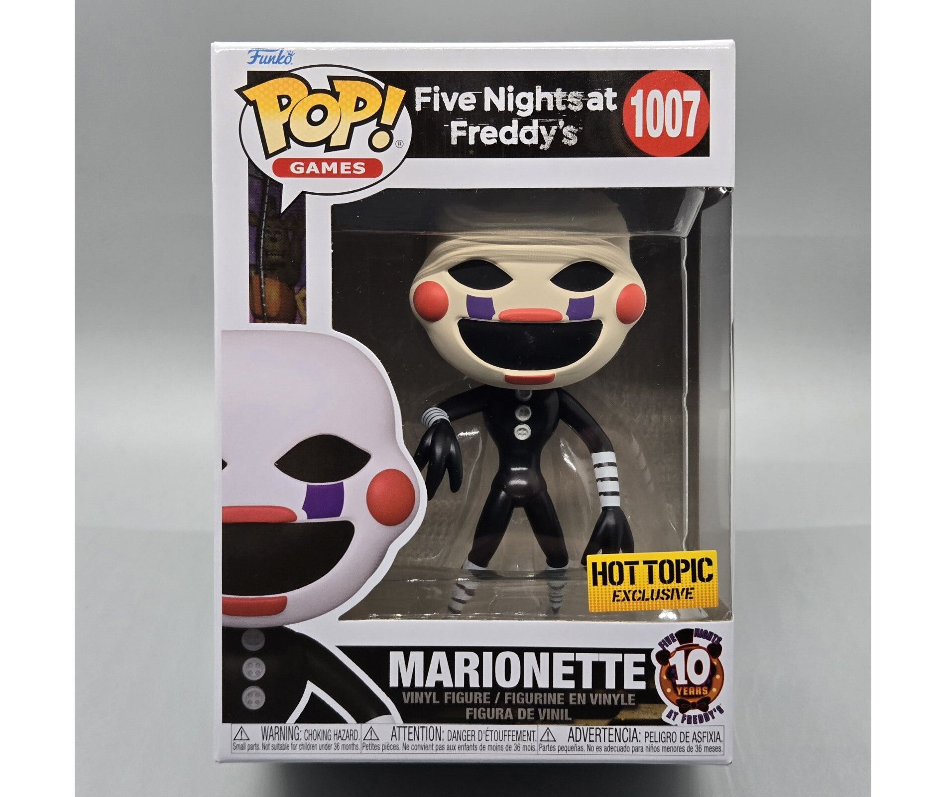 Pop! Games: Five Nights At Freddy’s 10th Anniversary Marionette # 1007 Hot Topic Exclusive