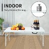 4FT Portable Folding Table with Handle – Heavy Duty Plastic, Adjustable Height, Waterproof, 220LBS Capacity, Foldable Table - 4 of 4